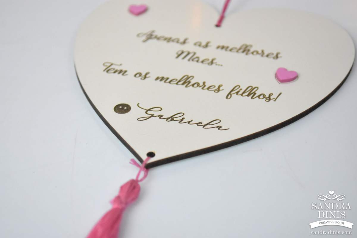 Coração para pendurar Mãe