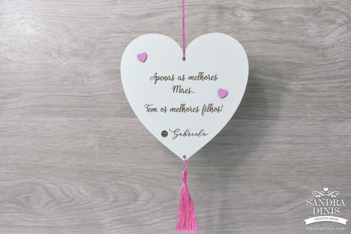 Coração para pendurar Mãe