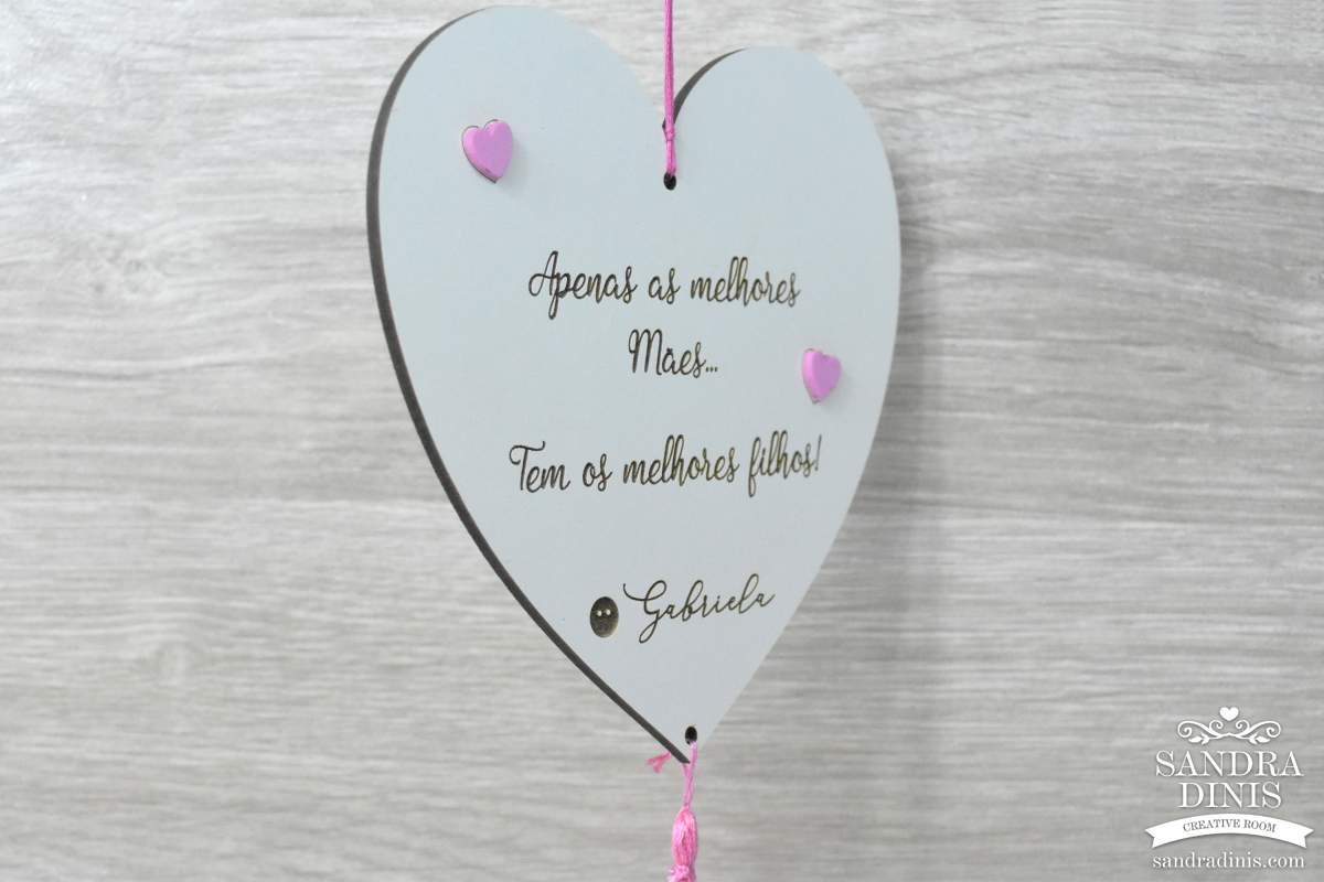 Coração para pendurar Mãe