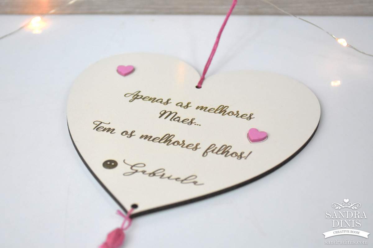 Coração para pendurar Mãe