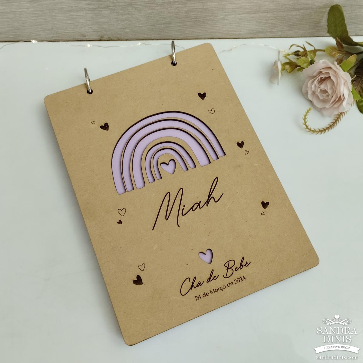 Livro de honra personalizado Arco-íris