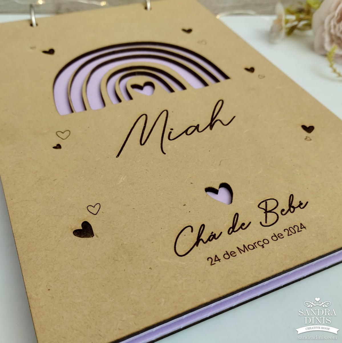 Livro de honra personalizado Arco-íris
