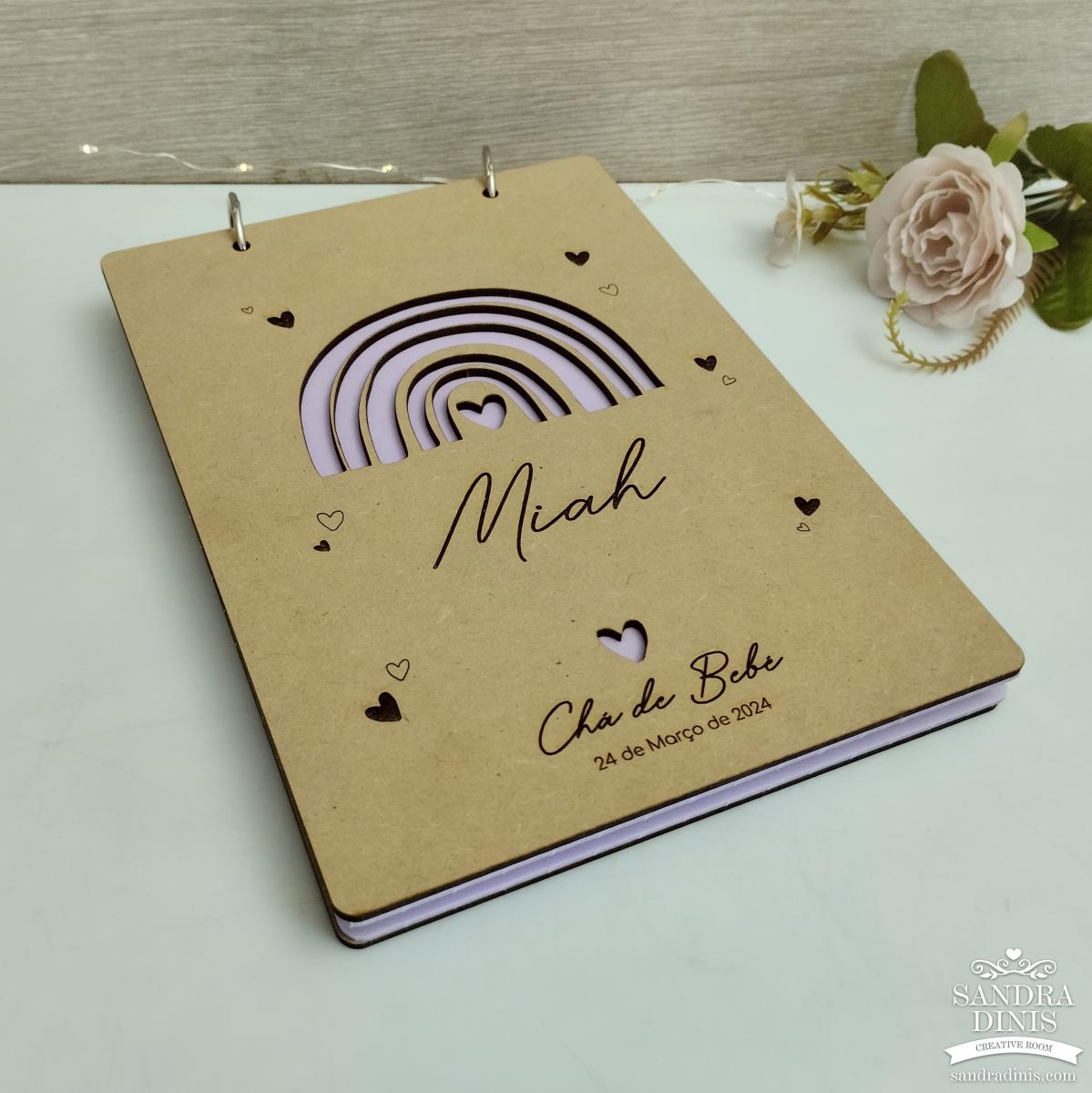 Livro de honra personalizado Arco-íris