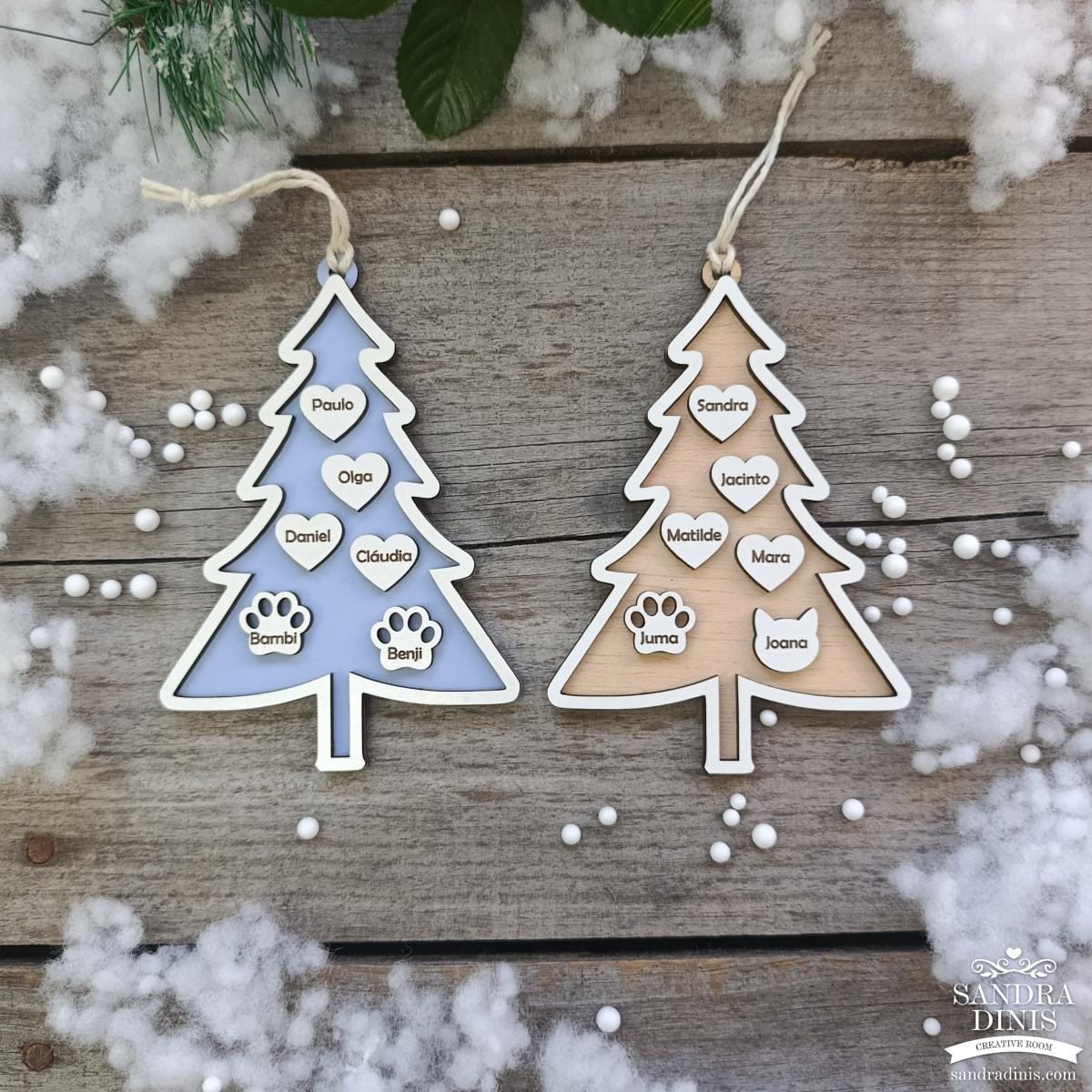 Pinheiro de Natal família 