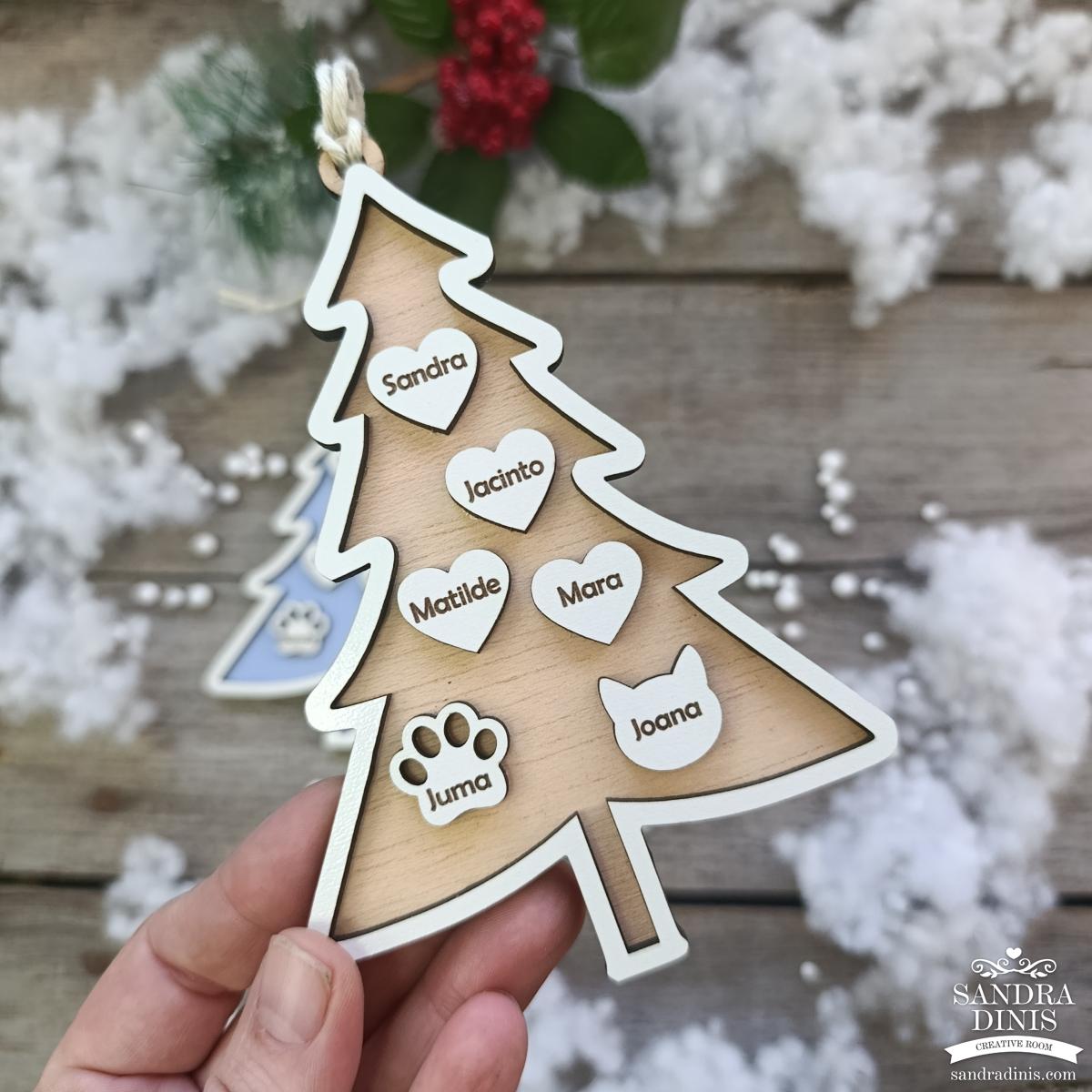 Pinheiro de Natal família 