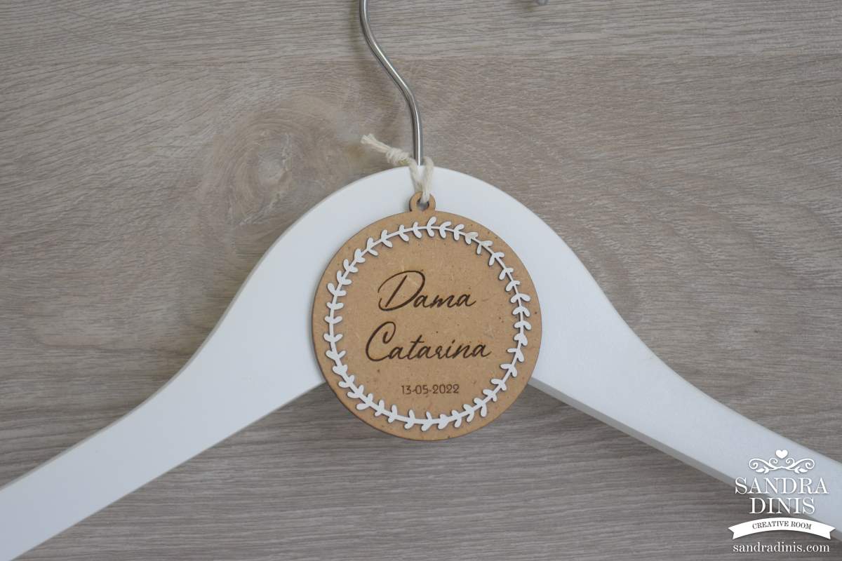 Placa para cabide casamento | Batizado
