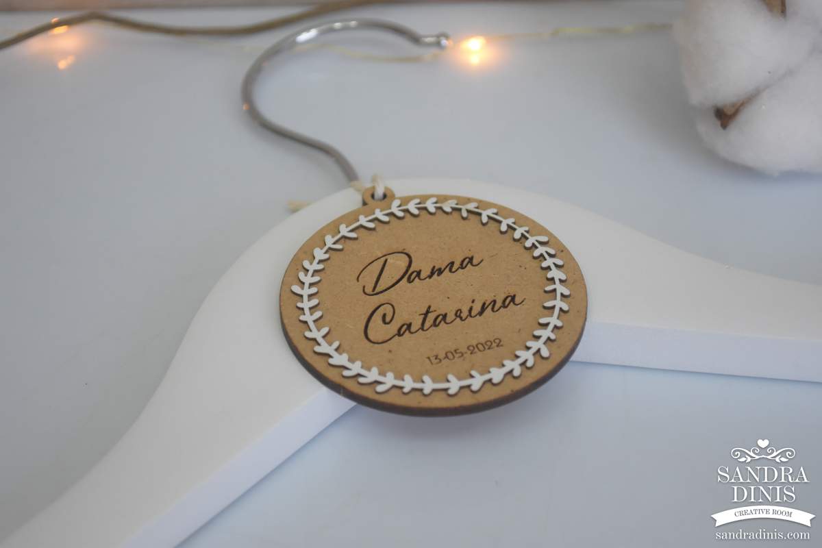 Placa para cabide casamento | Batizado