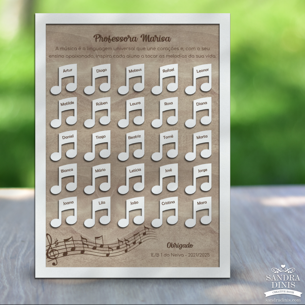 Quadro professor / professora Música