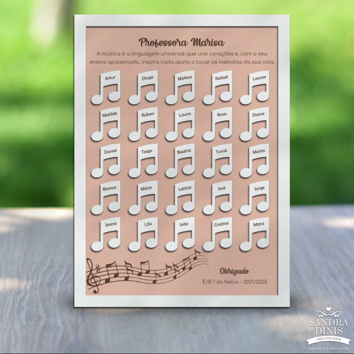 Quadro professor / professora Música
