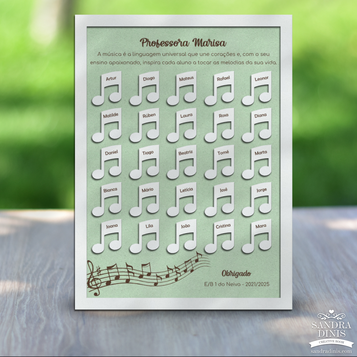Quadro professor / professora Música