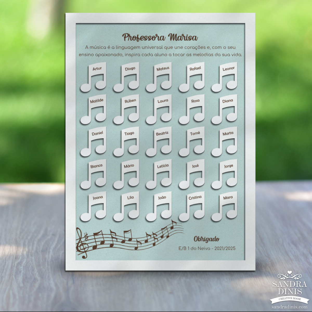 Quadro professor / professora Música