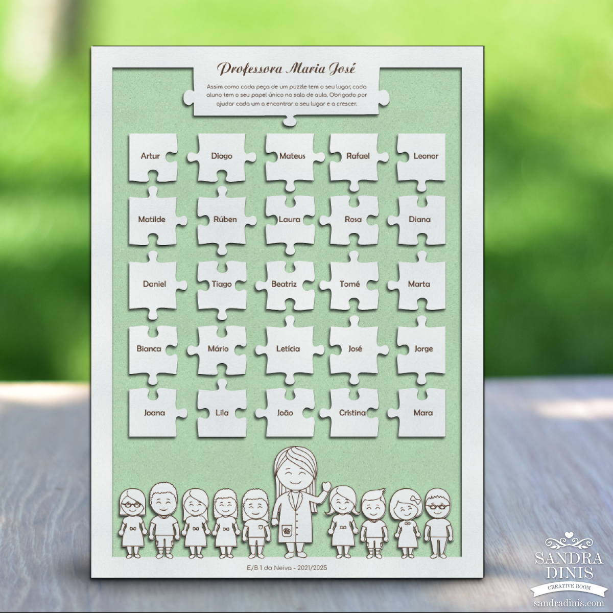 Quadro professora Turminha com nomes