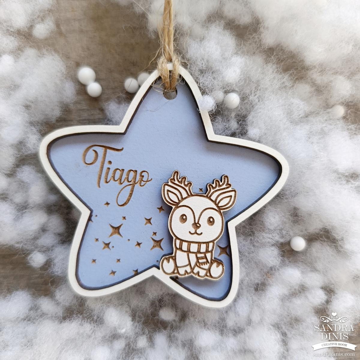 Estrelas Natal personalizadas nome (2 unidades)