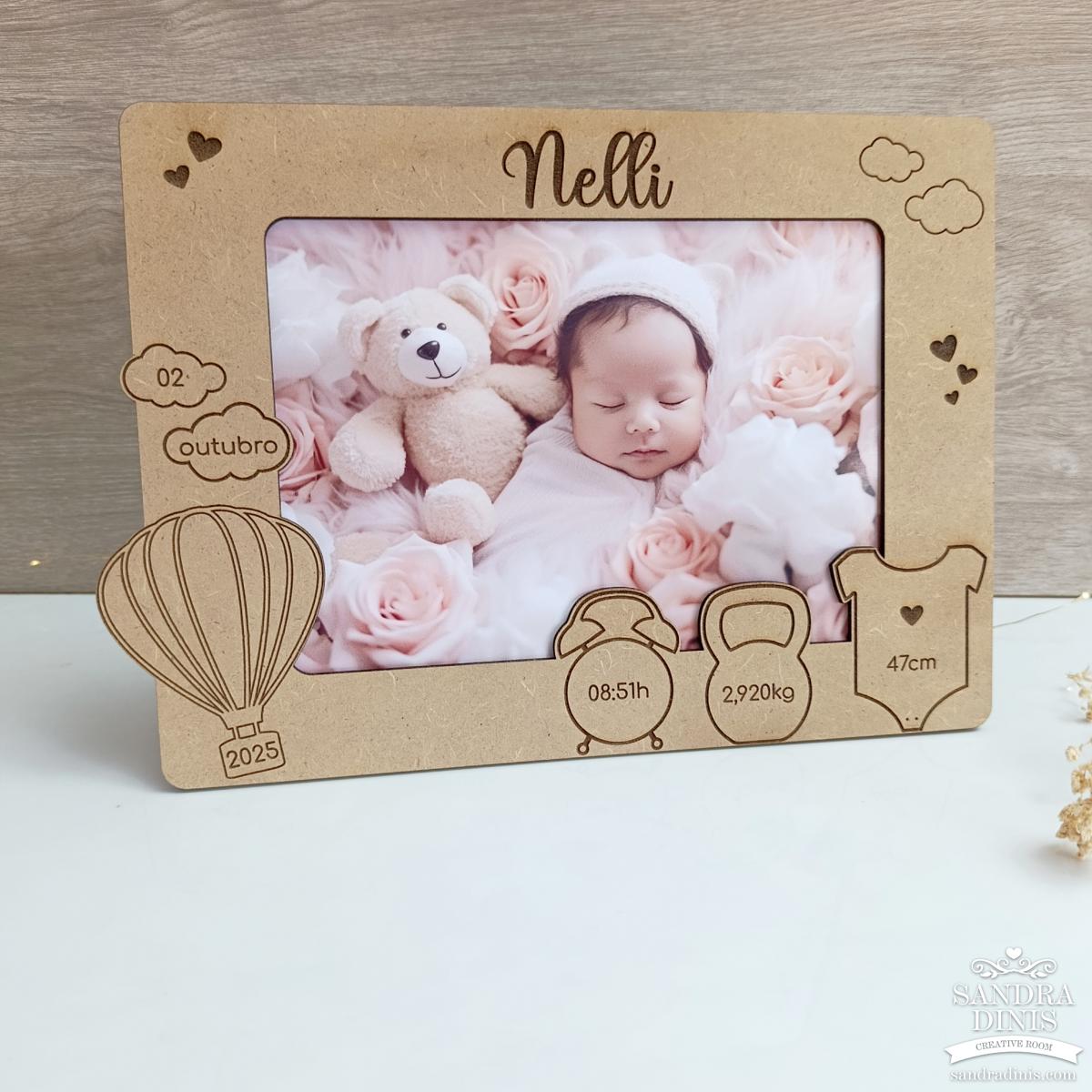Moldura nascimento bebé