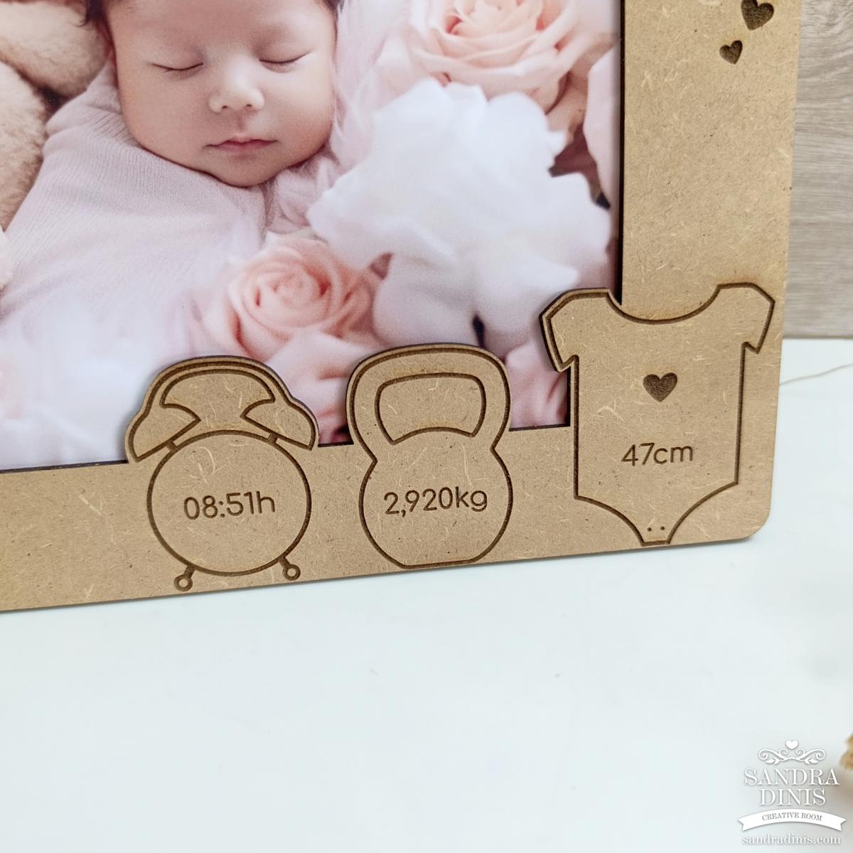Moldura nascimento bebé