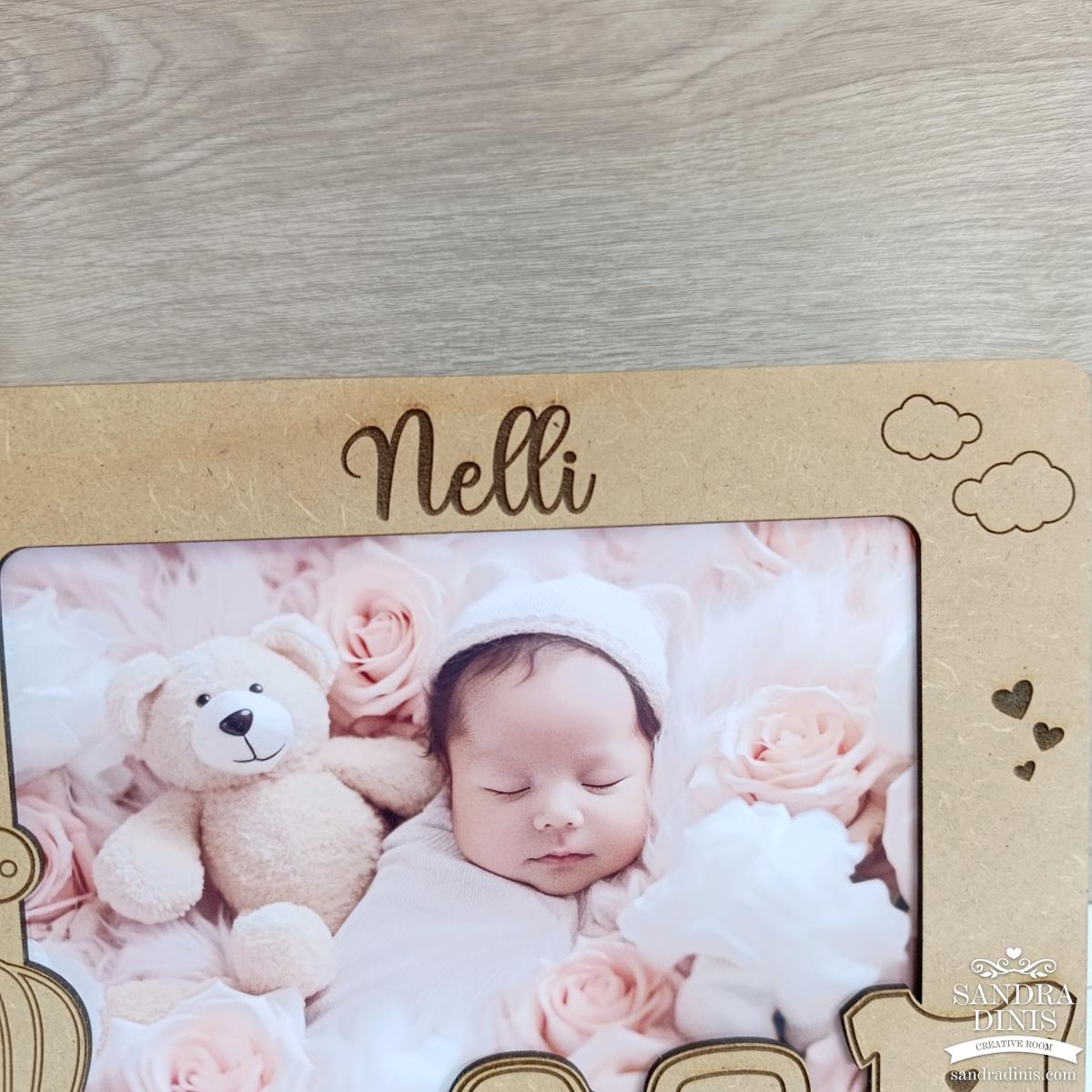 Moldura nascimento bebé