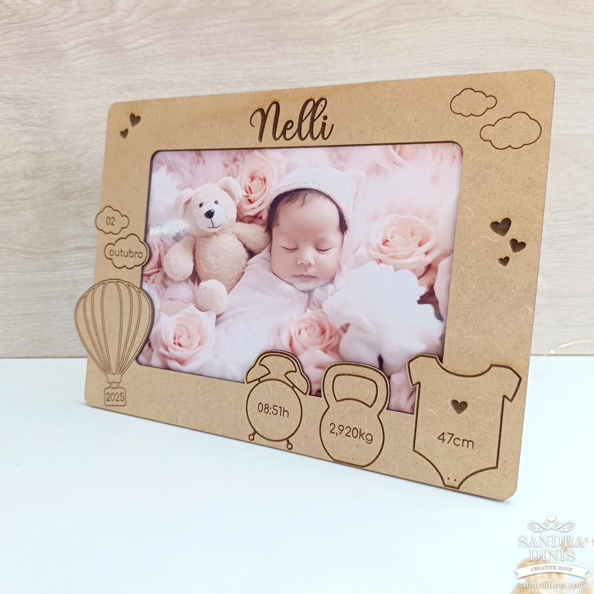 Moldura nascimento bebé