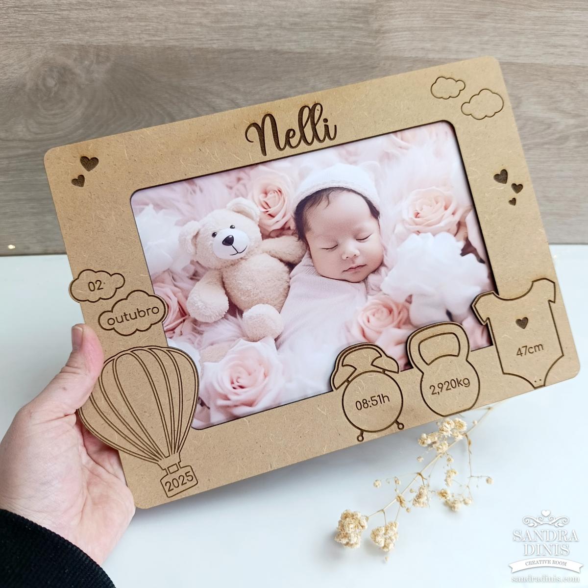 Moldura nascimento bebé