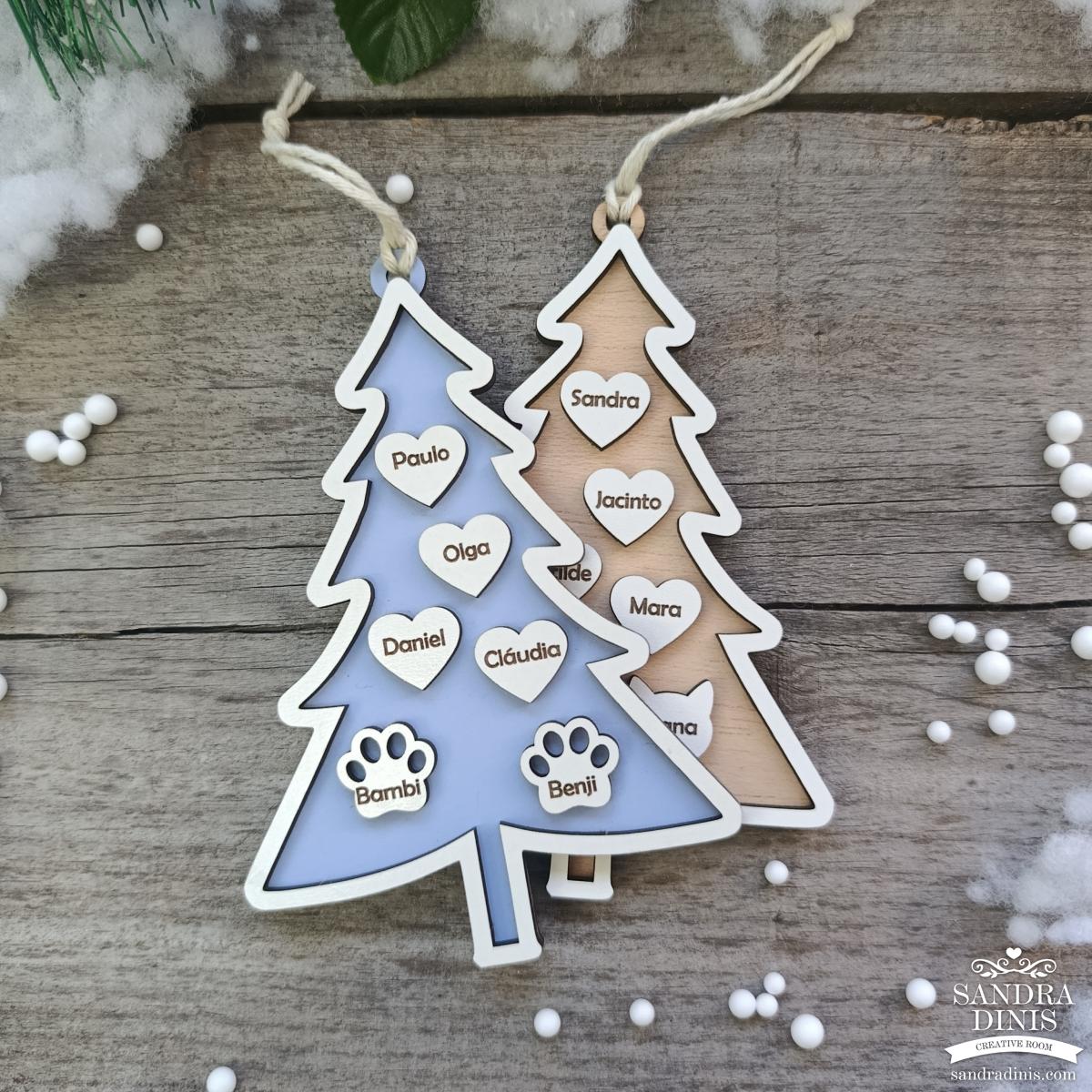 Pinheiro de Natal família 