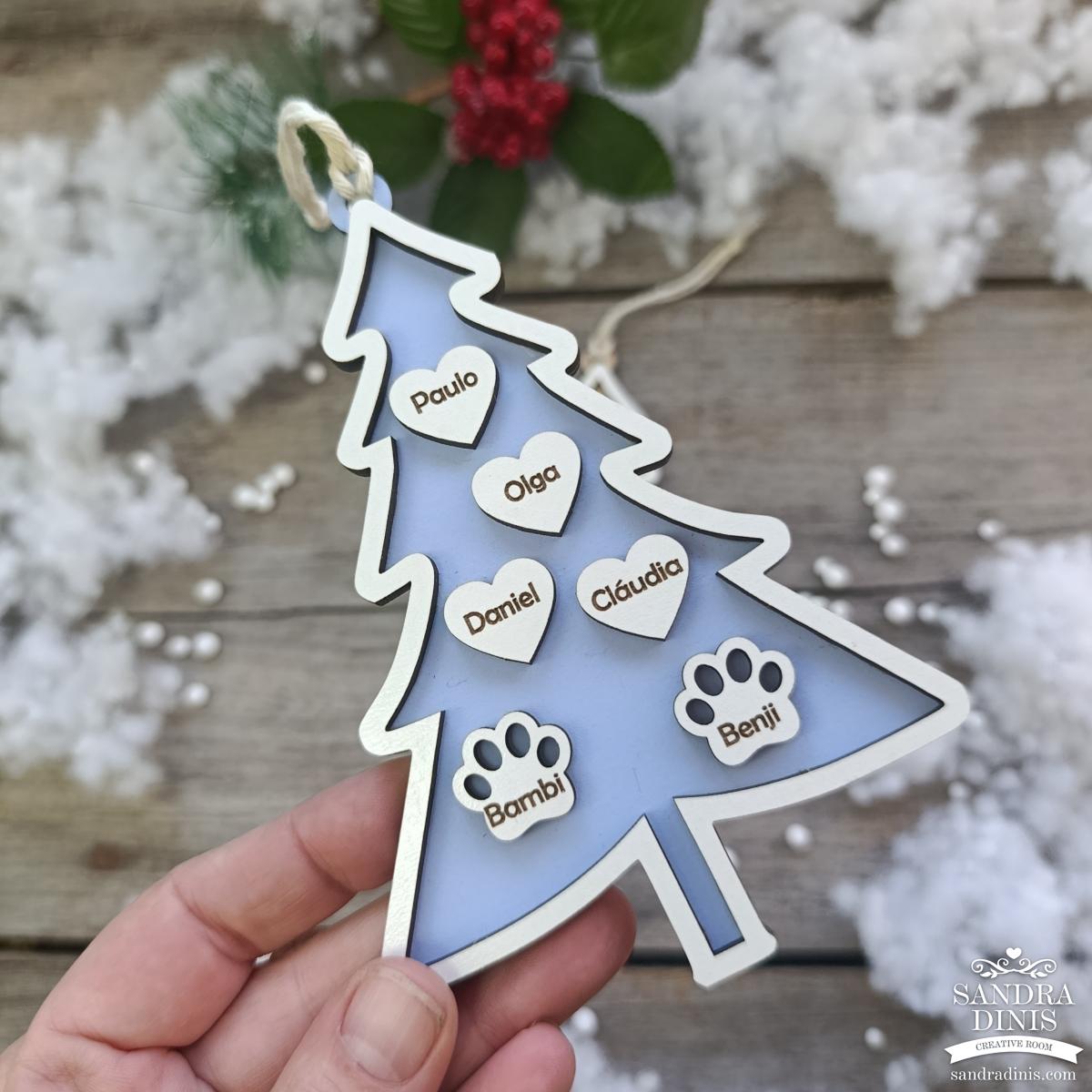 Pinheiro de Natal família 