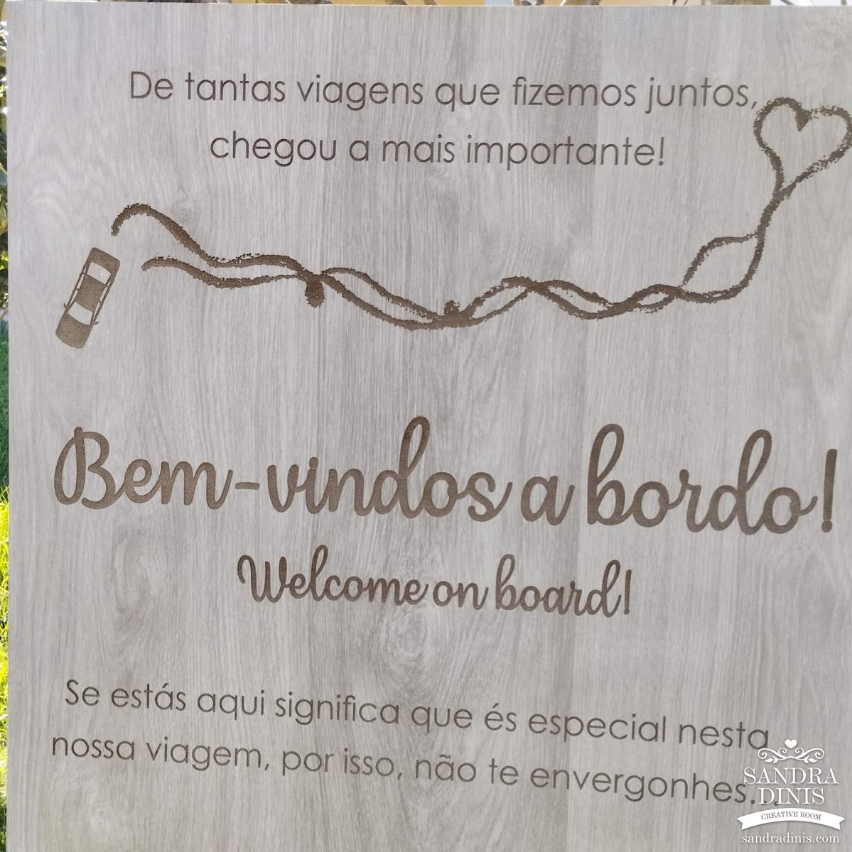 Placa Entrada na Quinta Viagens Portugal  Boas-vindas