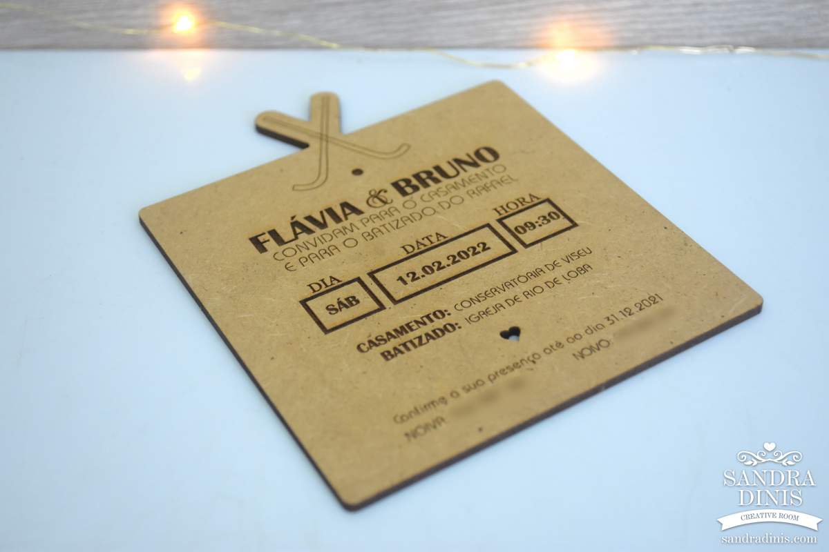 Convite para casamento personalizado - Hóquei patins