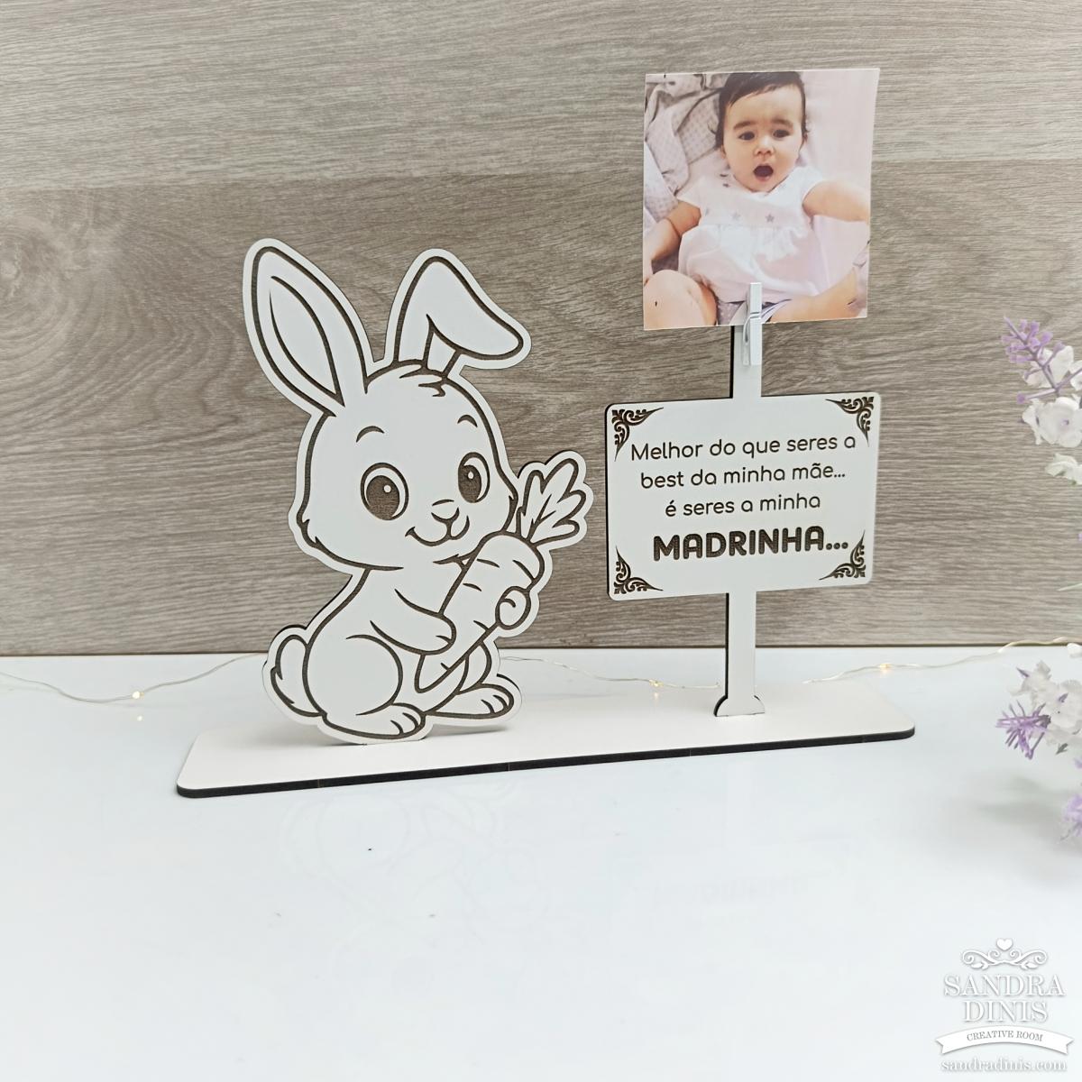 Convite Madrinha com Coelhinho