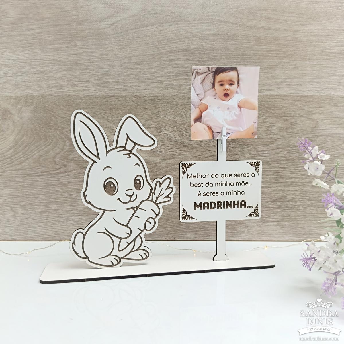 Convite Madrinha com Coelhinho
