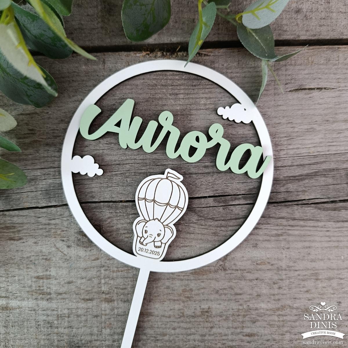 Topo de Bolo Balão / Elefante