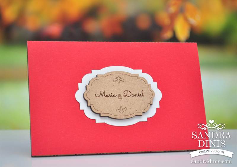 Convite para Casamento rectangular com abertura - personalizado
