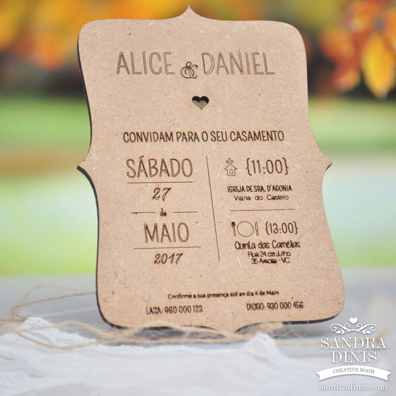 Convite personalizado Chaveta para Casamento