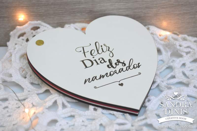 Coração com dedicatória para namorados
