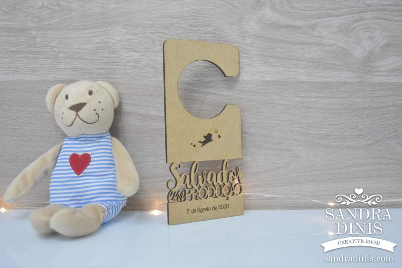 Placa para Porta Infantil com Anjo