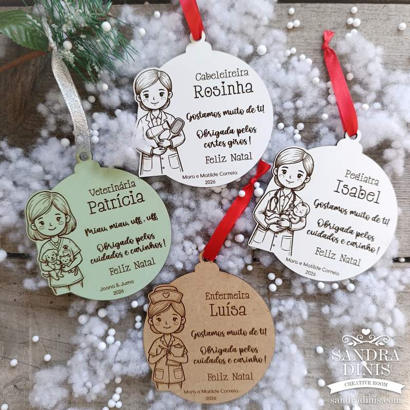 Bola Natal Profissões Personalizada