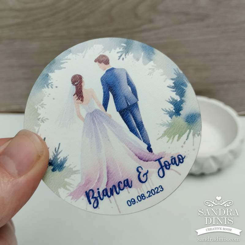 Íman Casal V1 - lembrança personalizada casamento