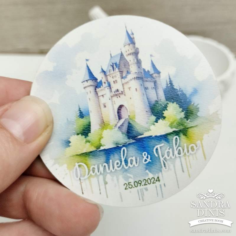 Íman Castelo - lembrança personalizada casamento