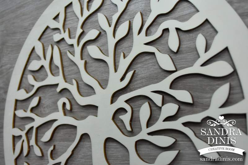 Árvore da vida 50 cm decoração de madeira de geometria sagrada. Arte de parede.