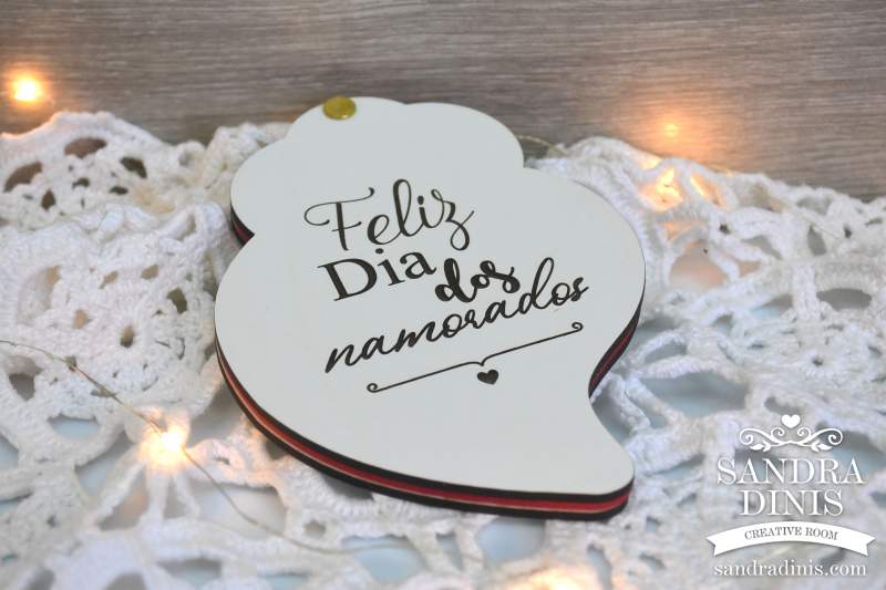 Coração com dedicatória dia dos namorados