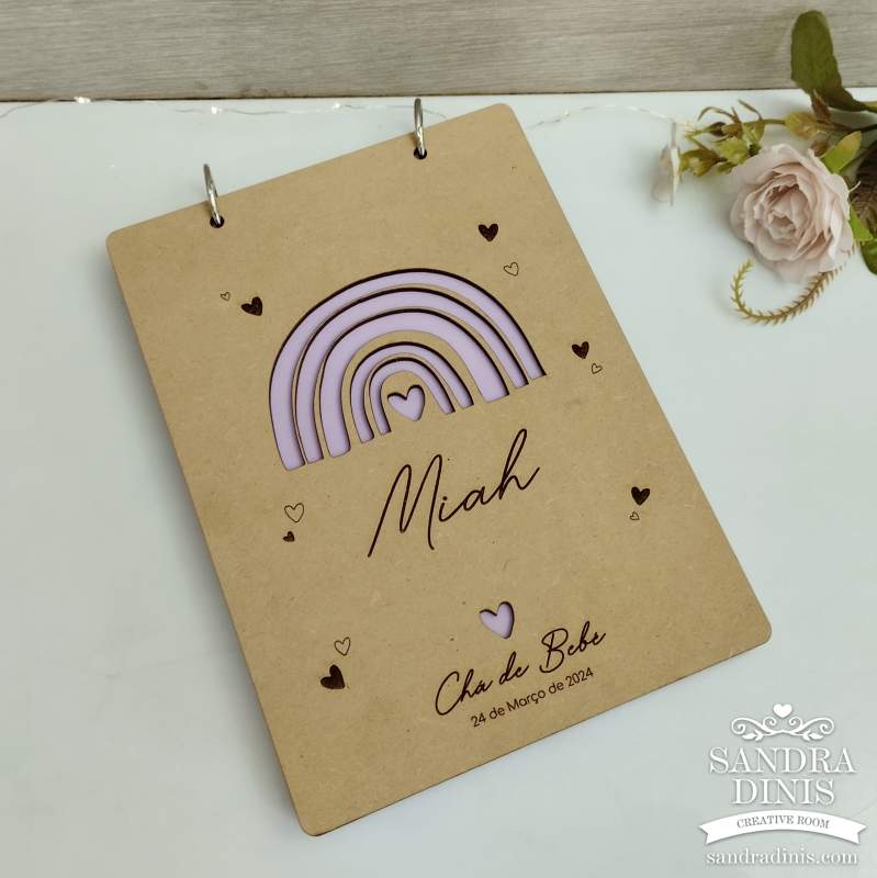 Livro de honra personalizado Arco-íris
