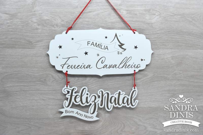 Placa Natalícia Família Personalizada