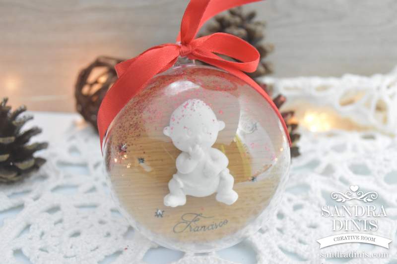 Bola 1º Natal bebé - com bebé biscuit