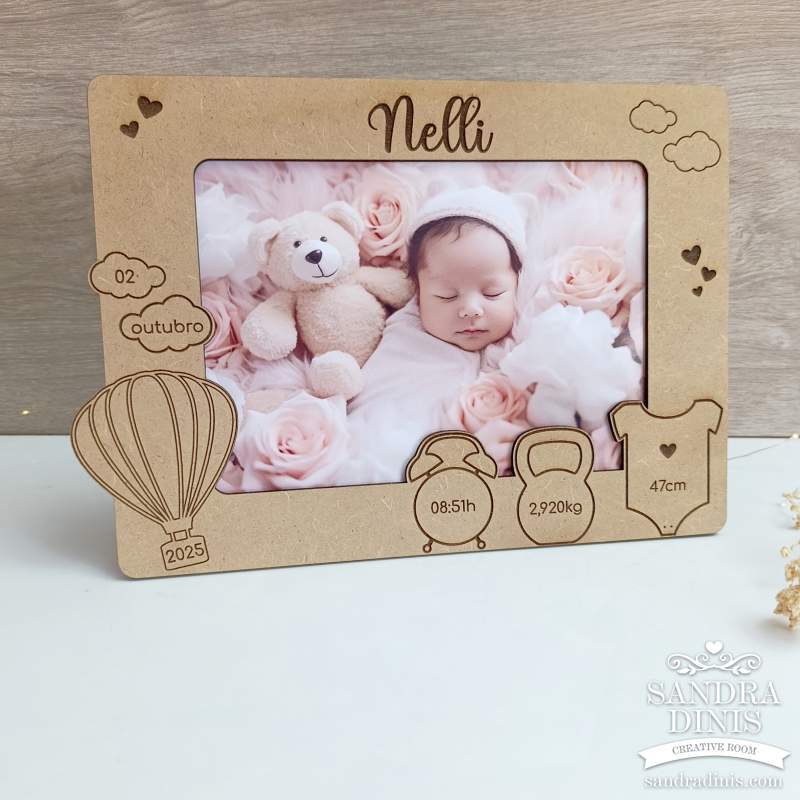 Moldura nascimento bebé