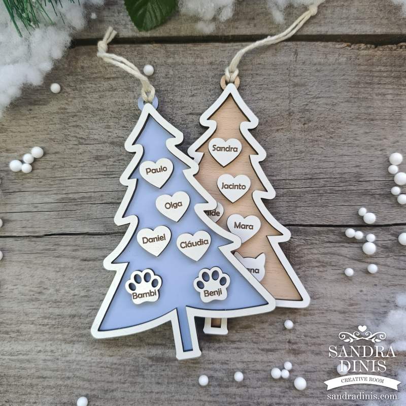 Pinheiro de Natal família 