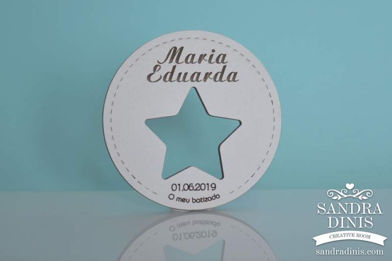 Íman Estrela Perfurada Branco