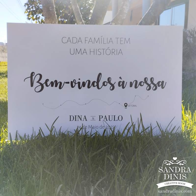 Placard de Boas-vindas Quinta Branco viagens Portugal 